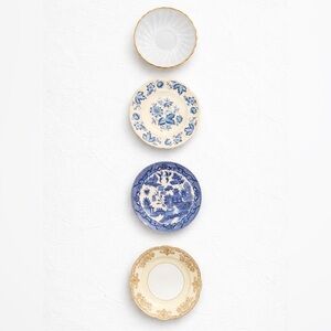 Elegant Vintage Mini Plate Wall | Noritake, Blue Willow, Blue Onion, Milk Glass